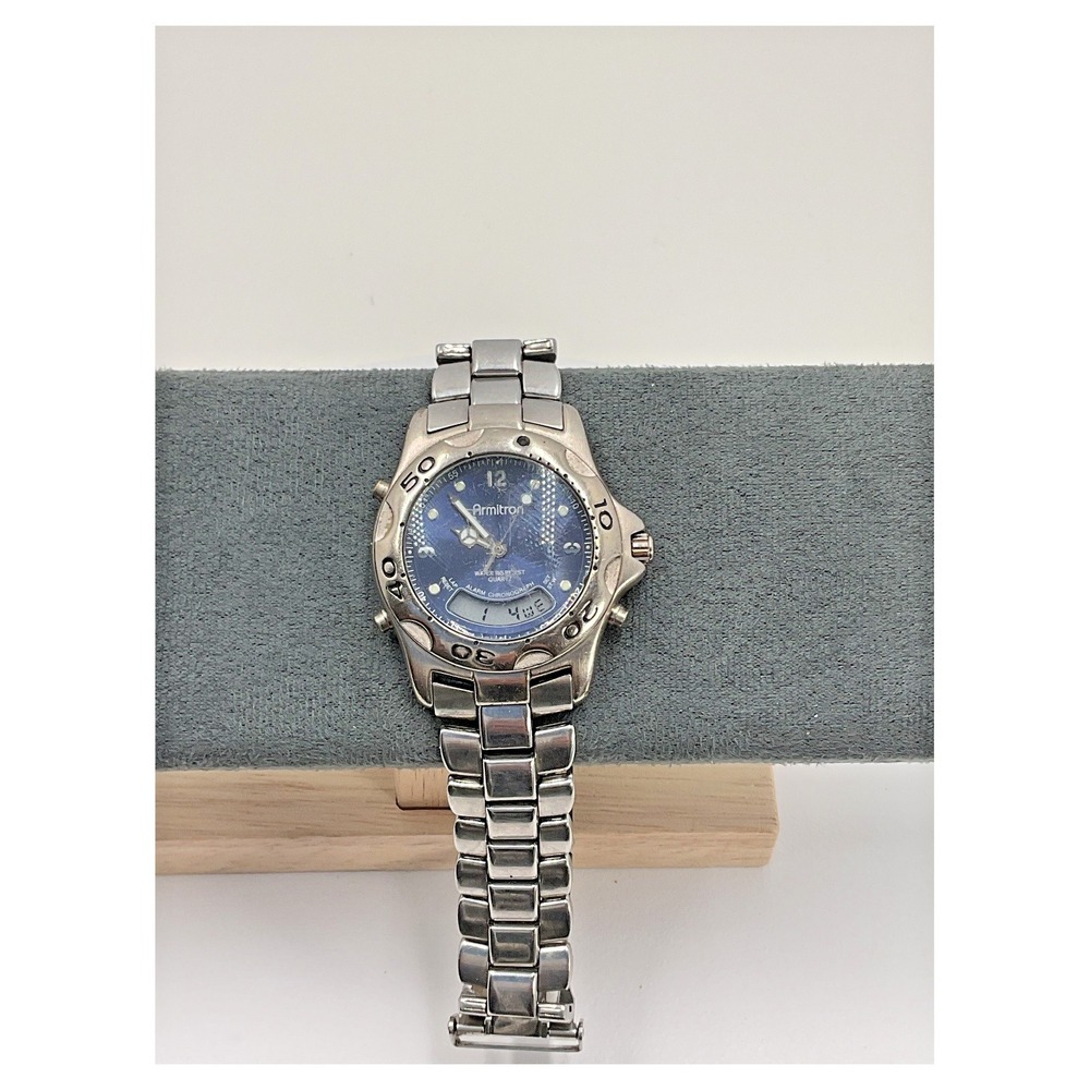 Armitron Men's Analog-Digital‎ Watch Stainless Steel Silver